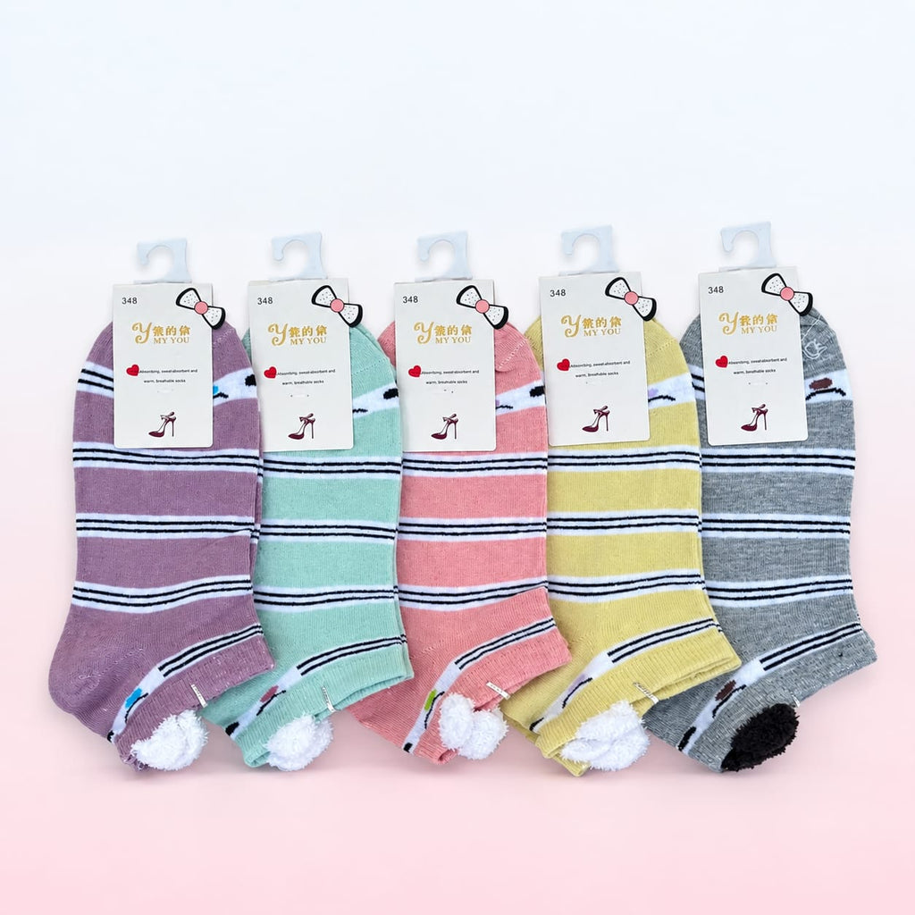 Women’s Striped Cotton Socks (Pack of 5)
