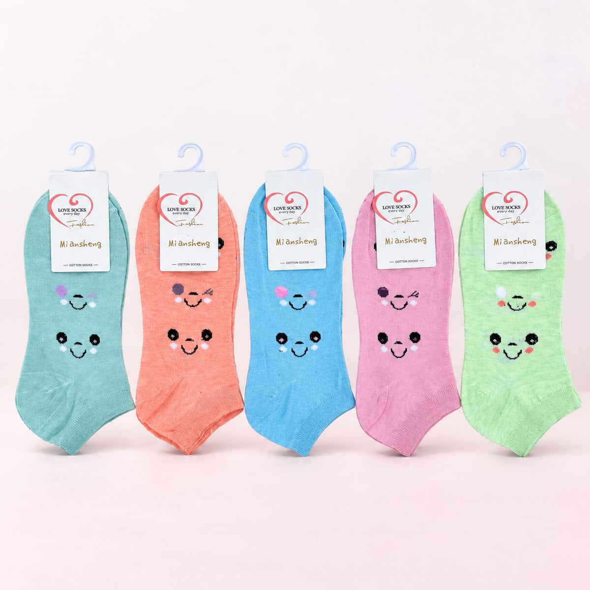 Cute Cotton Ankle Socks (Pack of 5)