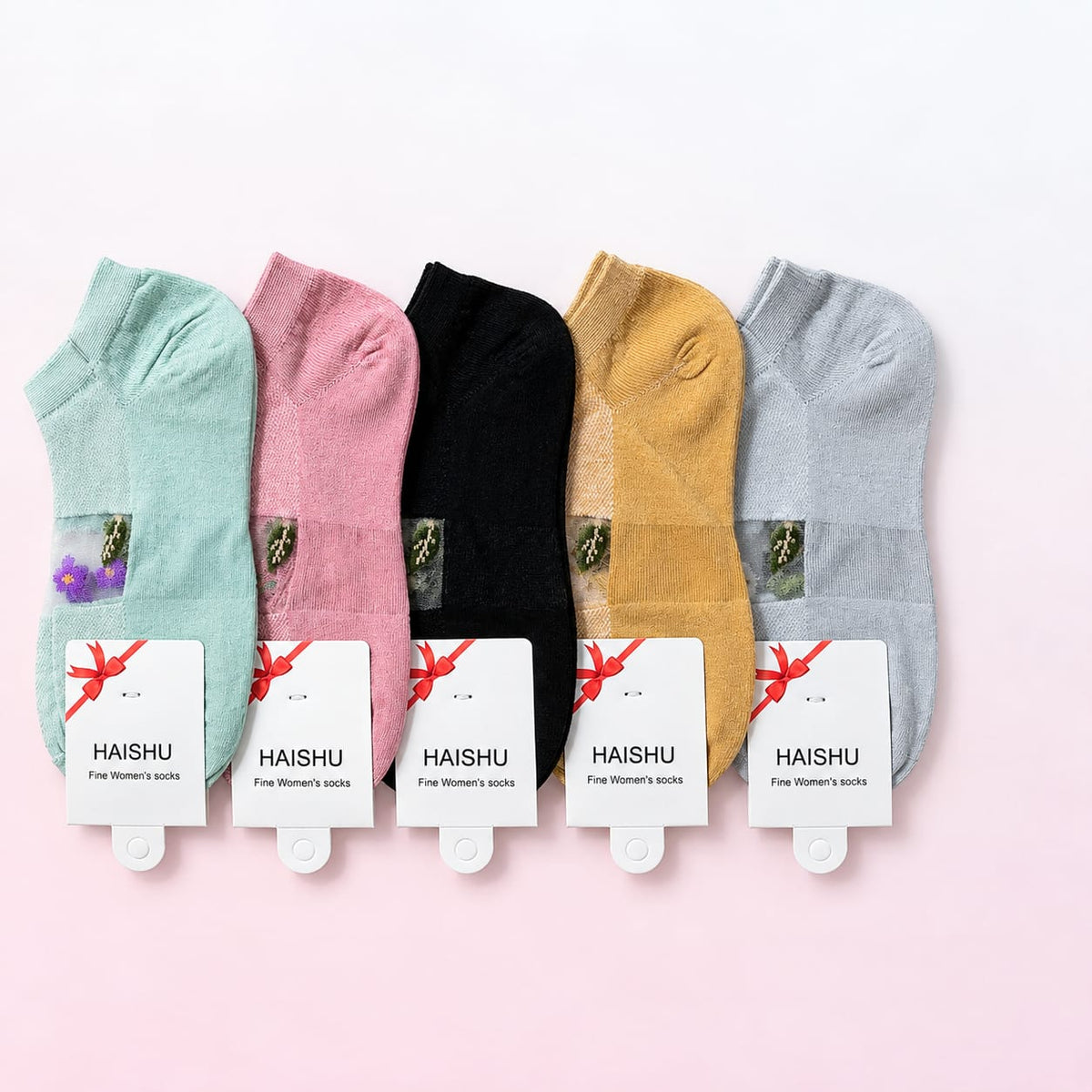 Pastel Elegance Women’s Socks (Pack of 5)