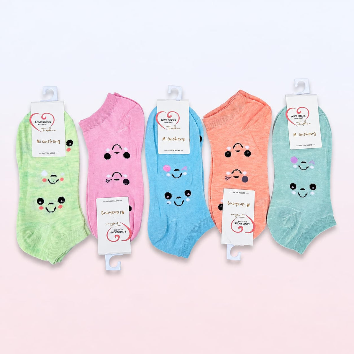 Cute Cotton Ankle Socks (Pack of 5)
